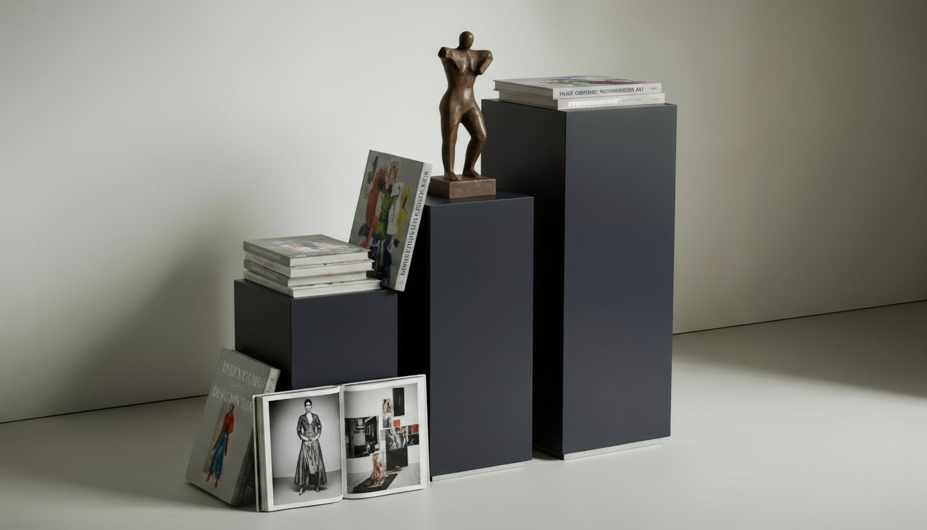 Kolumny ekspozycyjne | Architektoniczny Czarny - BY GEOMADE